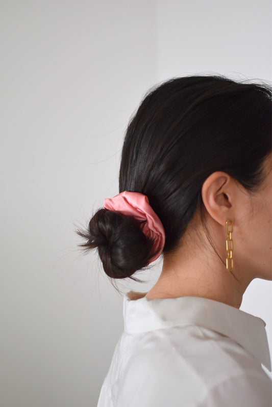 Chouchou en soie - Grande Flamingo