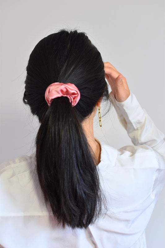 Chouchou en soie - Medio Flamingo